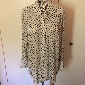 Who What Wear polka dot blouse
